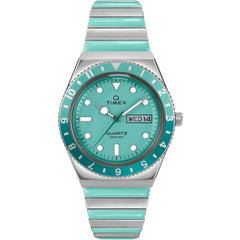Timex TW2W87800VQ Q Women's 36mm Silver-Tone Stainless Steel Watch, Blue Dial