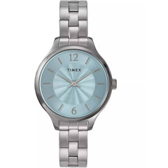 Timex Peyton TW2W98400VQ Women's Stainless Steel Bracelet Watch, 32mm Blue Dial