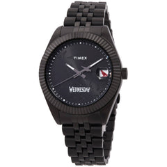 Timex TW2Y19600JR x Wednesday Legacy 36mm Black Dial Stainless Steel Watch
