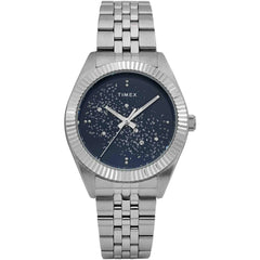 Timex TW2Y20100VQ Legacy Celestial Blue Dial Stainless Steel Quartz Watch 36mm