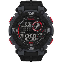 Timex TW5M53700JT UFC Redemption Men's 50mm Digital Watch Black Rubber Strap