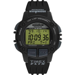 Timex TW5M63000VQ Ironman Flix 100 Lap Men's Digital Watch 42mm Black Strap