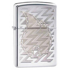 Zippo 28811 Holographic Z High Polish Chrome Windproof Refillable Metal Lighter