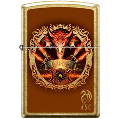 Zippo 46408 Dragon Fire Design Windproof Pocket Lighter - Refillable All-Metal