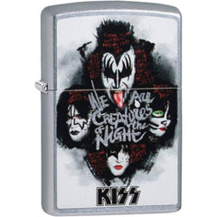 Zippo 49018 KISS Creatures of the Night Windproof Pocket Lighter, Silver