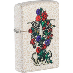 Zippo 49252 Floral Skeleton Design Windproof Pocket Lighter, Mercury Glass