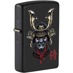 Zippo 49259 Samurai Helmet Design Windproof Pocket Lighter, Black Matte