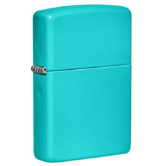 Zippo 49454 Classic Windproof Pocket Lighter, Flat Turquoise, No Logo
