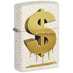 Zippo 49681 Drippy Dollar Design Windproof Pocket Lighter, Mercury Glass