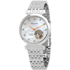 Bulova 96P222 Regatta Automatic Diamond Mother of Pearl Ladies Watch, 32mm