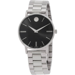 Movado 0608037 Classic Museum Women's Quartz Black Dial Watch 32mm
