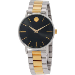 Movado 0608038 Classic Museum Women's Quartz Black Dial Two-Tone Watch