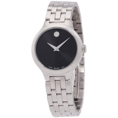 Movado 0608044 Veturi Women's Quartz Black Dial 28mm Stainless Steel Watch