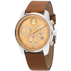 Movado 3600908 Bold Verso Chronograph Men's Watch, 44mm, Gold Dial