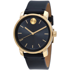 Movado 3601173 Bold Men's Quartz Dark Blue Dial 41mm Gold-Tone Watch