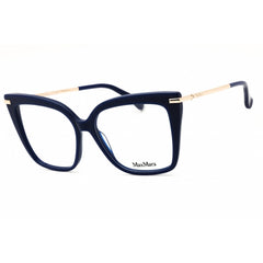Max Mara MM5144 090 Women's Shiny Blue Acetate Cat Eye Shape Full Rim Frame Eyeglasses