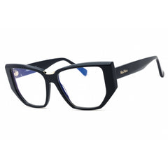 Max Mara MM5179-B 090 Women's Shiny Blue Acetate Cat Eye Full Rim Frame Eyeglasses