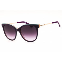 Moschino Love MOL085/S 06WY DG Women's Round Sunglasses Violet/Gold Plastic Frame