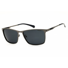 Polaroid Core PLD 2159/G/S/X 0KJ1 C3 Men's Rectangular Sunglasses Dark Ruthenium Metal