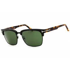 Tom Ford FT0367 02B Men's Rectangular Shape Sunglasses in Black Blonde/Havana Acetate