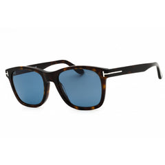 Tom Ford FT0595 52D Unisex Rectangular Sunglasses in Dark Havana Plastic Full Rim