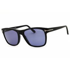 Tom Ford FT0698 02V Men's Rectangular Shape Sunglasses in Matte Black Acetate Full Rim