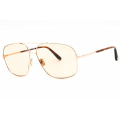 Tom Ford FT1096 28E Men's Rectangular Sunglasses in Shiny Rose Gold Metal Full Rim