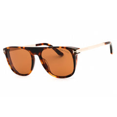 Tom Ford FT1105 55E Men's Oval Shape Sunglasses in Coloured Havana Acetate Full Rim