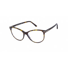 Tom Ford FT5544-B 052 Women's Cat Eye Shape Eyeglasses in Dark Havana Acetate Full Rim