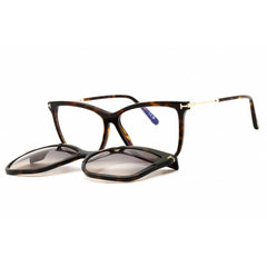 Tom Ford FT5824-B 052 Women's Dark Havana Acetate Full Rim Cat Eye Shape Sunglasses