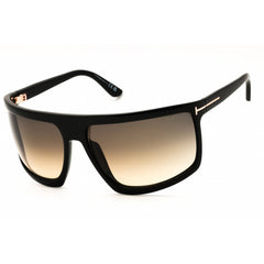 Tom Ford FT1066 01B Unisex Oversized Shape Sunglasses Shiny Black Injected Propionate