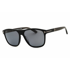 Tom Ford FT1081-N 01D Men's Rectangular Full Rim Sunglasses Shiny Black Acetate Frame