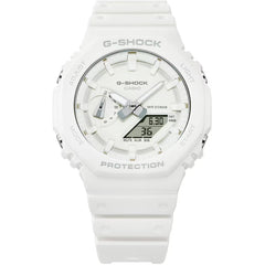 Casio G-Shock GA-2100-7A7 White Tone-on-Tone Analog-Digital Resin Watch