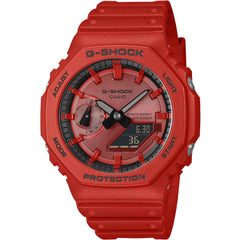 Casio G-Shock GA-2100RRB-4A Red CasiOak Analog-Digital Resin Watch 200M