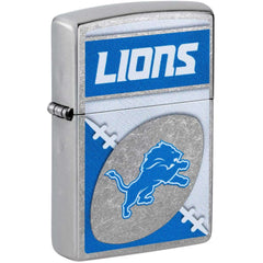 Zippo 46445 Detroit Lions NFL Street Chrome Windproof Pocket Lighter