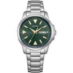Citizen Eco-Drive BM8180-71W Men's Sport Watch, Green Dial, 37mm Stainless Steel