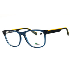 Lacoste L4004 410 Transparent Blue Injected Propionate Rectangular Men's Eyeglasses