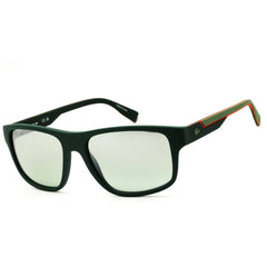 Lacoste L6057S 301 Matte Green Injected Propionate Men's Full Rim Rectangular