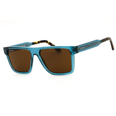 Lacoste L6059SN 410 Transparent Blue Injected Propionate Rectangular Men's Sunglasses