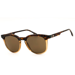 Lacoste L6073S 217 Havana/Transparent Caramel Men's Injected Propionate Round Full Rim
