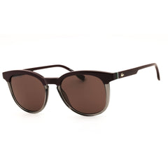 Lacoste L6073S 601 Burgundy/Transparent Grey Men's Round Injected Propionate Full Rim