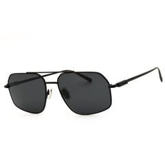 Salvatore Ferragamo SF313S 002 Matte Black Men's Metal Rectangular Full Rim Sunglasses