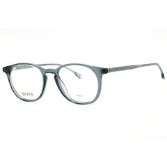 Hugo Boss Men's Dark Blue Acetate Full Rim Round Eyeglasses - 1087/IT 0PJP 00