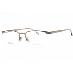 Hugo Boss Men's Matte Ruthenium Metal Half Rim Frame Eyeglasses - 1088/IT 0R80 00