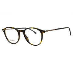 Hugo Boss Unisex Havana Acetate Full Rim Round Frame Eyeglasses - 1123/U 0086