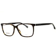 Hugo Boss 1300/U 0086 00: Dark Brown Acetate Rectangular Full Rim Eyeglasses for Men's