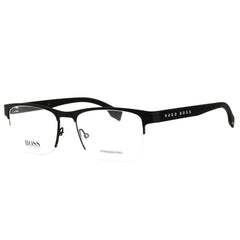 Hugo Boss 1355/U 0003 00 Black Rectangular Half Rim Eyeglasses in Metal for Men's