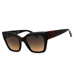 Longchamp LO762SN 001: Black Cat Eye Sunglasses for Women's with Brown Gradient Lenses