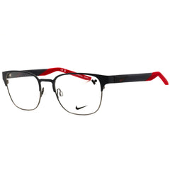 Nike 8156 N 039 Satin Gridiron/Gunmetal Rectangular Eyeglasses in Metal for Men's