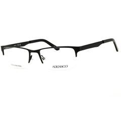 Adensco Ad 115 0003 00 Men's Matte Black Metal Half Rim Rectangular Eyeglasses 53mm
